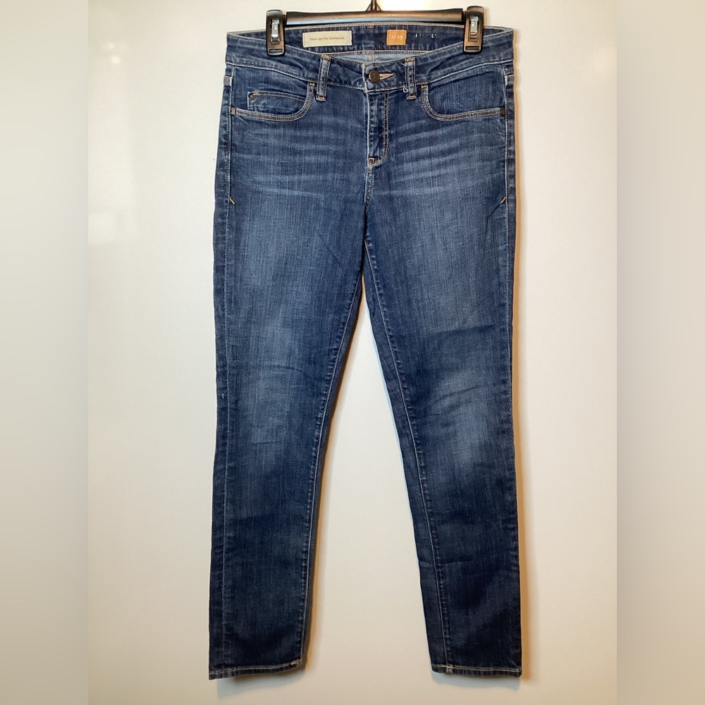 Pilcro and the Letterpress Dark Blue Stet Fit Skinny Jeans